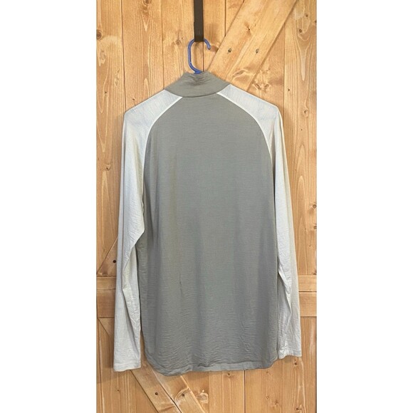 Norrøna Femund PureUll 180 Wool Zip Neck Top M Winter Twig Baselayer Flaws - Picture 2 of 16